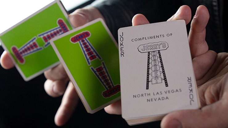 Gilded Vintage Feel Jerry's Nuggets, Green Playing Cards - Image 3