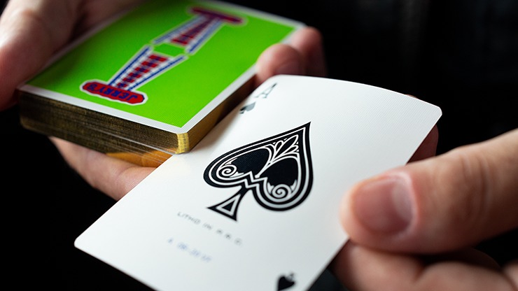 Gilded Vintage Feel Jerry's Nuggets, Green Playing Cards - Image 4