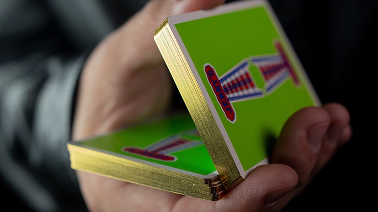 Gilded Vintage Feel Jerry's Nuggets, Green Playing Cards - Image 5