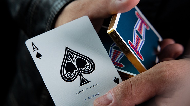 Gilded Vintage Feel Jerry's Nuggets, Aqua Playing Cards - Image 2