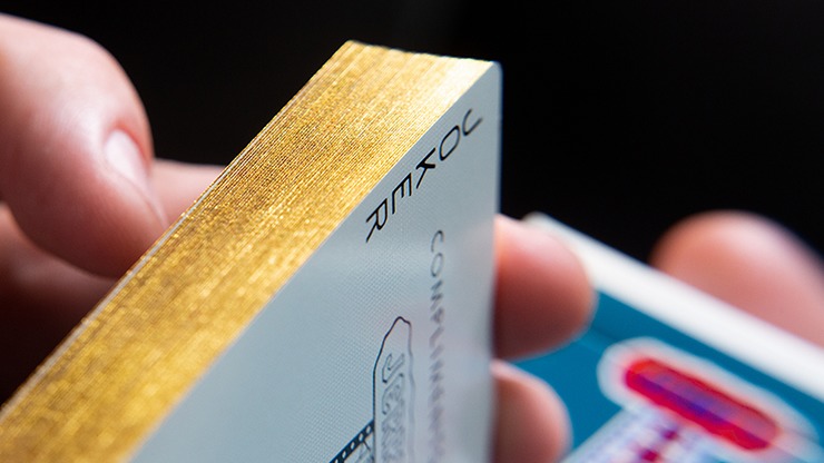 Gilded Vintage Feel Jerry's Nuggets, Aqua Playing Cards - Image 3