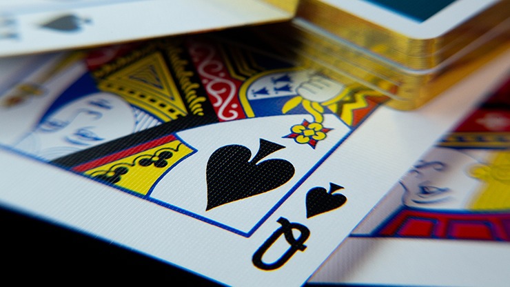 Gilded Vintage Feel Jerry's Nuggets, Aqua Playing Cards - Image 4