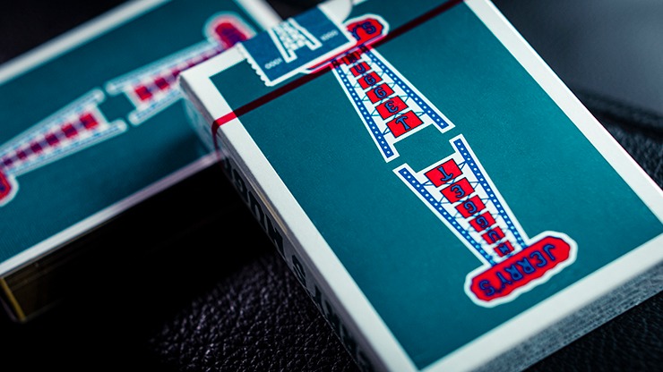 Gilded Vintage Feel Jerry's Nuggets, Aqua Playing Cards - Image 6
