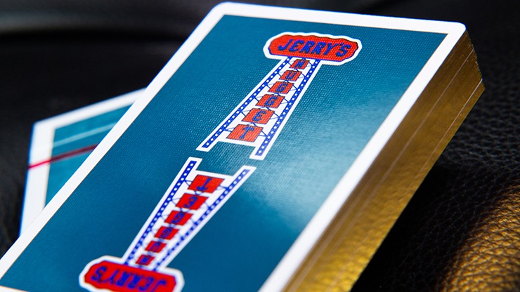 Gilded Vintage Feel Jerry's Nuggets, Aqua Playing Cards