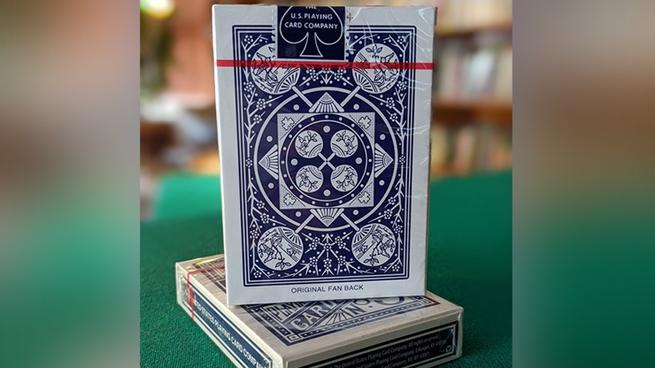 Experts Thin Crushed Tally Ho Fan Back, Blue Playing Cards