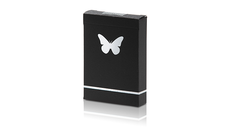 Limited Edition Butterfly Playing Cards Marked, Black and Silver by Ondrej Psenicka - Image 2