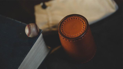 Leather Chop Cup with Balls, Brown by TCC - Image 2