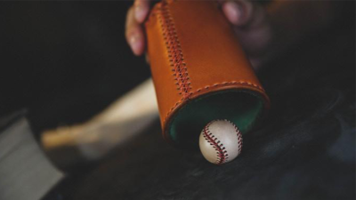 Leather Chop Cup with Balls, Brown by TCC - Image 3