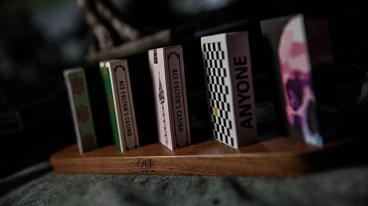 Wooden Sideways Card Magic Display Batten, Five Decks by TCC