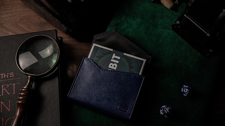 Luxury Leather Card Magic Carrier, Blue by TCC - Image 2