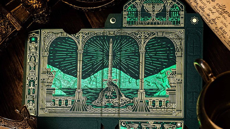 King Arthur, Emerald Saga Playing Cards by Riffle Shuffle - Image 2