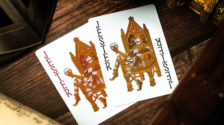 King Arthur, Carmine Cavalier Playing Cards by Riffle Shuffle - Image 4