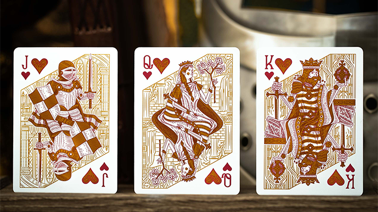 King Arthur, Carmine Cavalier Playing Cards by Riffle Shuffle - Image 6