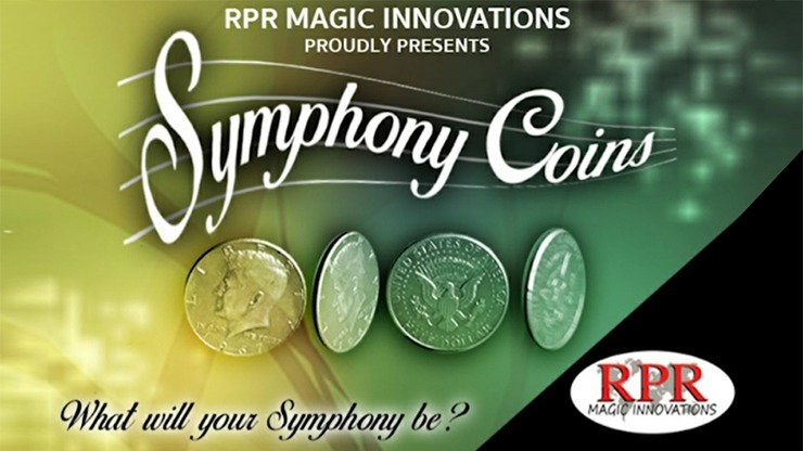 Symphony Coins, English Penny Gimmicks and Online Instructions by RPR Magic Innovations