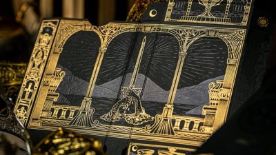 King Arthur Golden Knight, Foiled Edition Playing Cards by Riffle Shuffle - Image 2