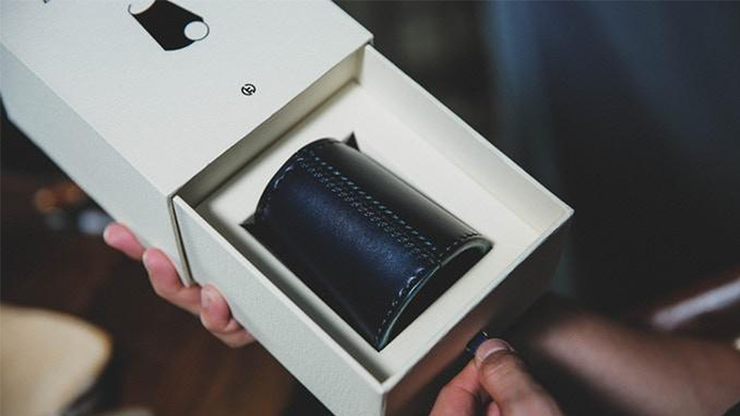 Leather Chop Cup with Balls, Black by TCC