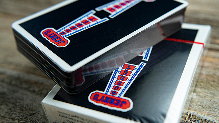 Gilded Vintage Feel Jerry's Nuggets, Black Playing Cards