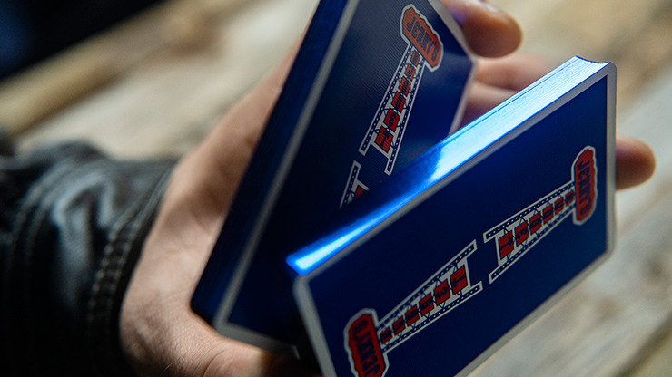 Gilded Vintage Feel Jerry's Nuggets, Blue Playing Cards - Image 2