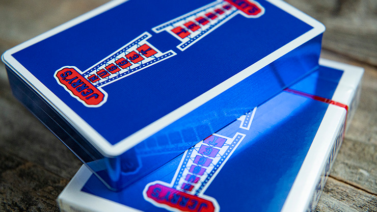 Gilded Vintage Feel Jerry's Nuggets, Blue Playing Cards