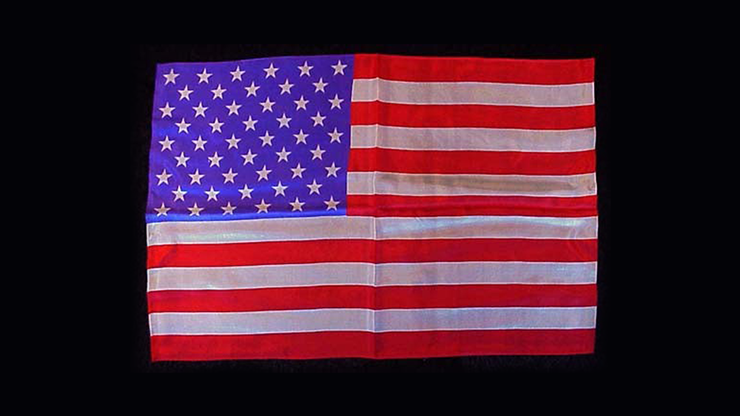 Rice Silk 12 inch x 18 inch, American Flag by Silk King Studios