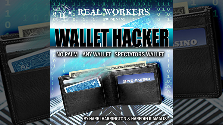Wallet Hacker BLUE, Gimmicks and Online Instruction by Joel Dickinson