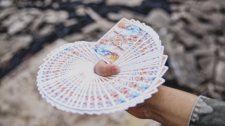 Fluid Art Orange, Standard Edition Playing Cards - Image 4