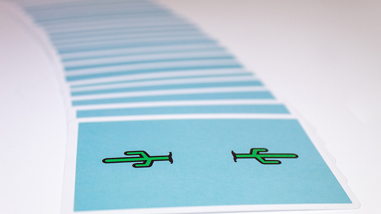 Cactus, Dusty Blue Playing Cards - Image 2