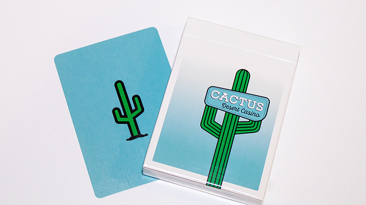 Cactus, Dusty Blue Playing Cards