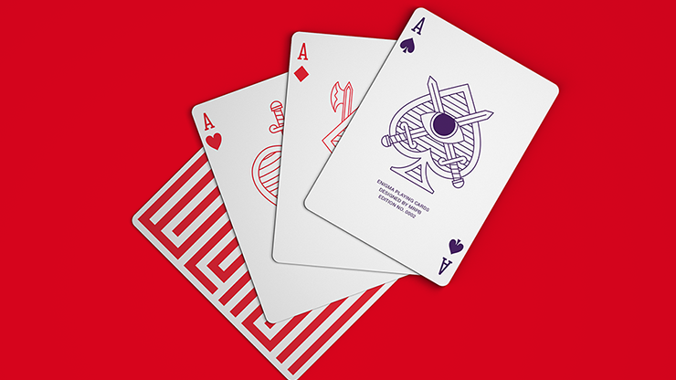Red Enigma Playing Cards - Image 2