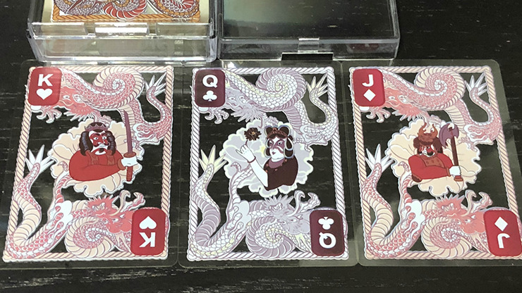Dragon Transparent Playing Cards, Fire Red - Image 4