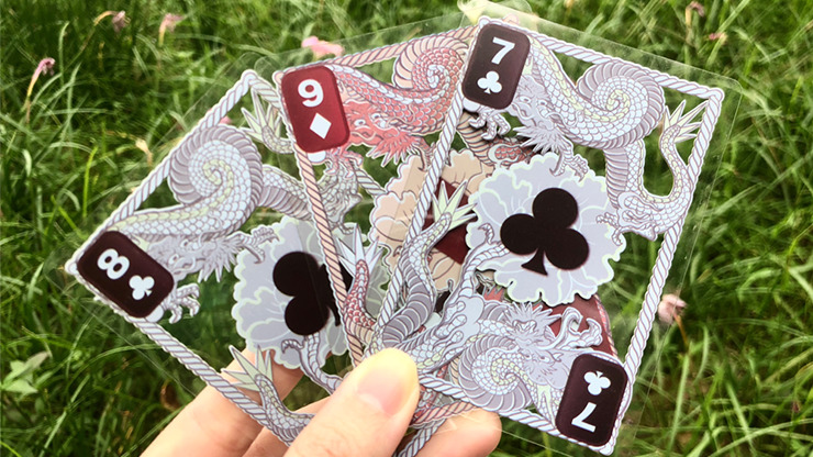 Dragon Transparent Playing Cards, Classic Silver - Image 5