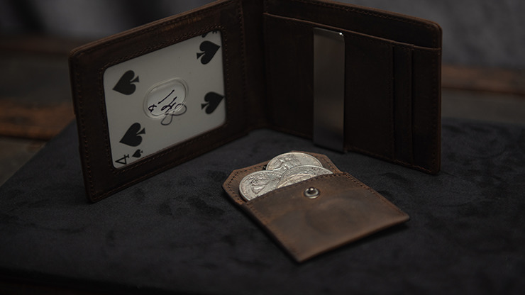 FPS Coin Wallet Brown, Gimmicks and Online Instructions by Magic Firm - Image 2