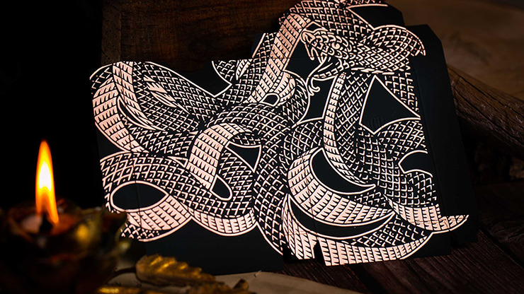 Devil's in the Details Rose Gold Playing Cards in Leather Pouch - Image 3