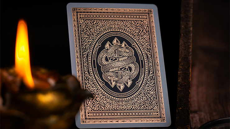 Devil's in the Details Rose Gold Playing Cards in Leather Pouch - Image 4