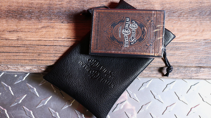 Devil's in the Details Rose Gold Playing Cards in Leather Pouch - Image 5