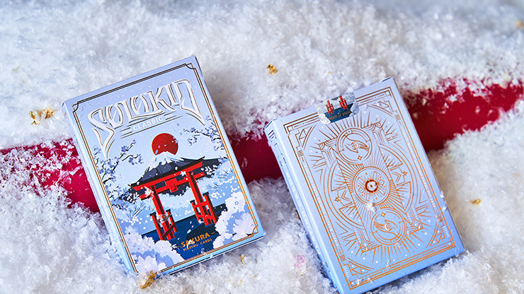 Solokid Sakura, Blue Playing Cards by BOCOPO
