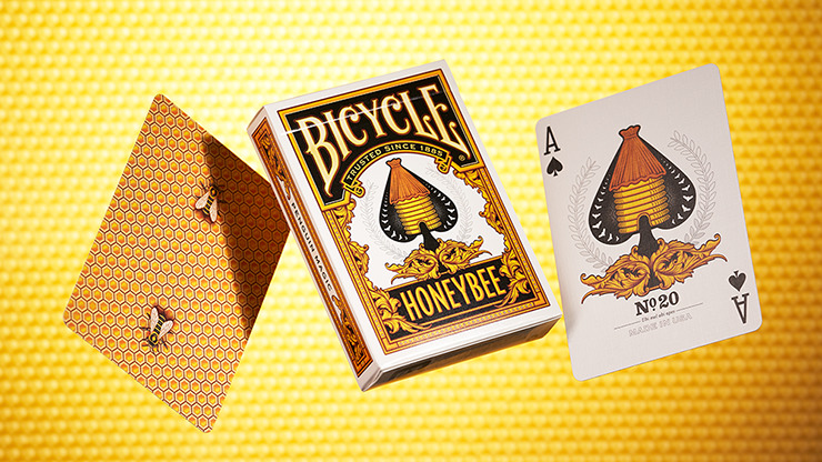 Bicycle Honeybee, Yellow Playing Cards - Image 2