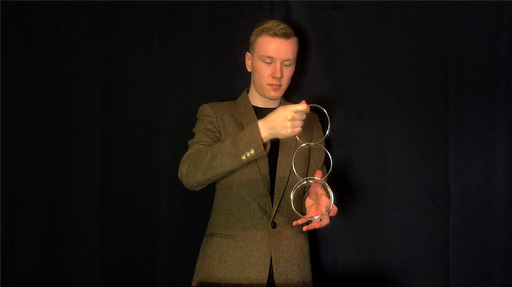 GIR Ring Set BLACK CHROME, Gimmick and Online Instructions by Matthew Garrett - Image 3