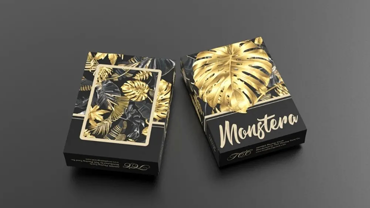 Monstera, Black Playing Cards by TCC Presents