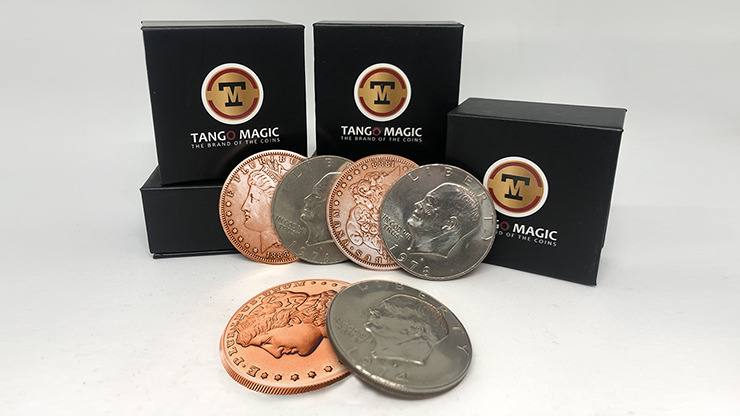 Copper Morgan Hopping Half, Gimmicks and Online Instructions by Tango Magic