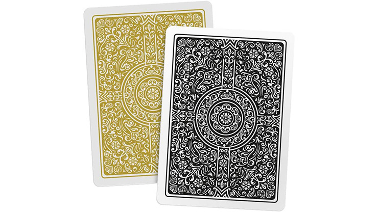 Copag Unique Plastic Playing Cards Poker Size Regular Index Black and Gold Double-Deck Set - Image 4