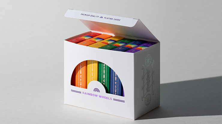 DKNG Rainbow Wheels, 6 Seater Box Set Playing Cards by Art of Play