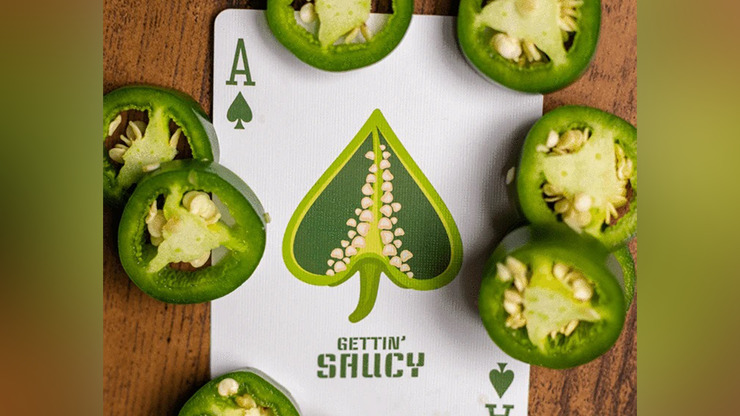 Gettin' Saucy - Jalapeno Pepper Playing Cards by OPC - Image 3