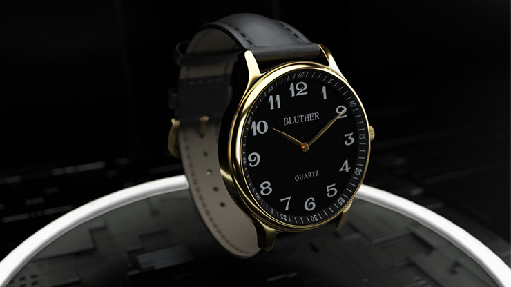 Infinity Watch V3 - Gold Case Black Dial / STD Version, Gimmick and Online Instructions by Bluether Magic - Image 4