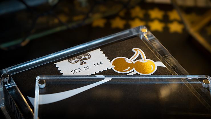 Limited Edition Cherry Casino Gilded, Monte Carlo Black and Gold Numbered Seals Playing Cards by Pure Imagination Projects - Image 6