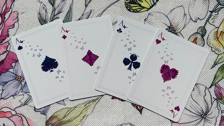 Bicycle Butterfly, Purple Playing Cards - Image 2