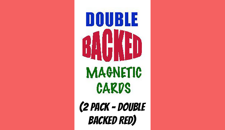 Magnetic Cards, 2 pack/double back red by Chazpro Magic.