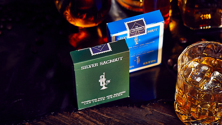 Silver Sackbut Playing Cards, Green - Image 2