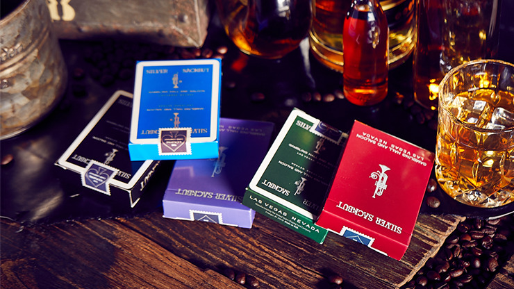 Silver Sackbut Playing Cards, Green - Image 6