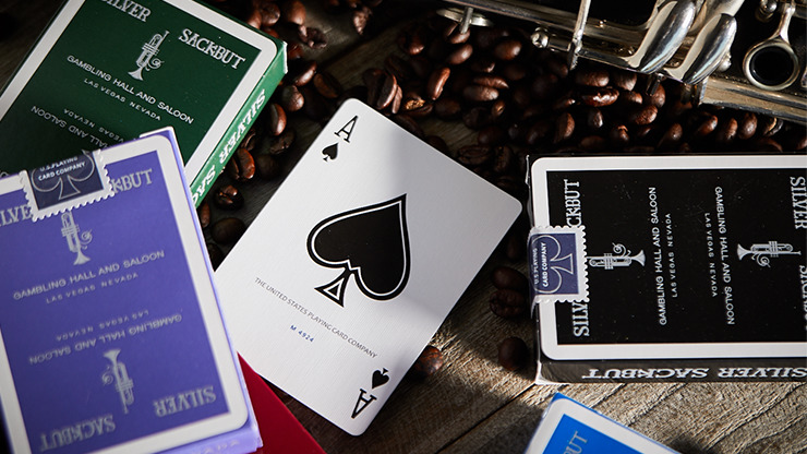 Silver Sackbut Playing Cards, Black - Image 2